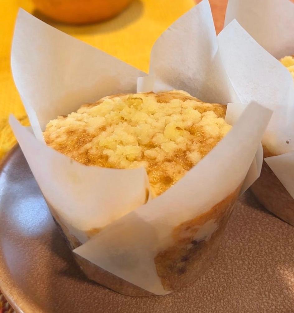 MUFFIN DE TANGERINA com&nbsp;Mirtilos